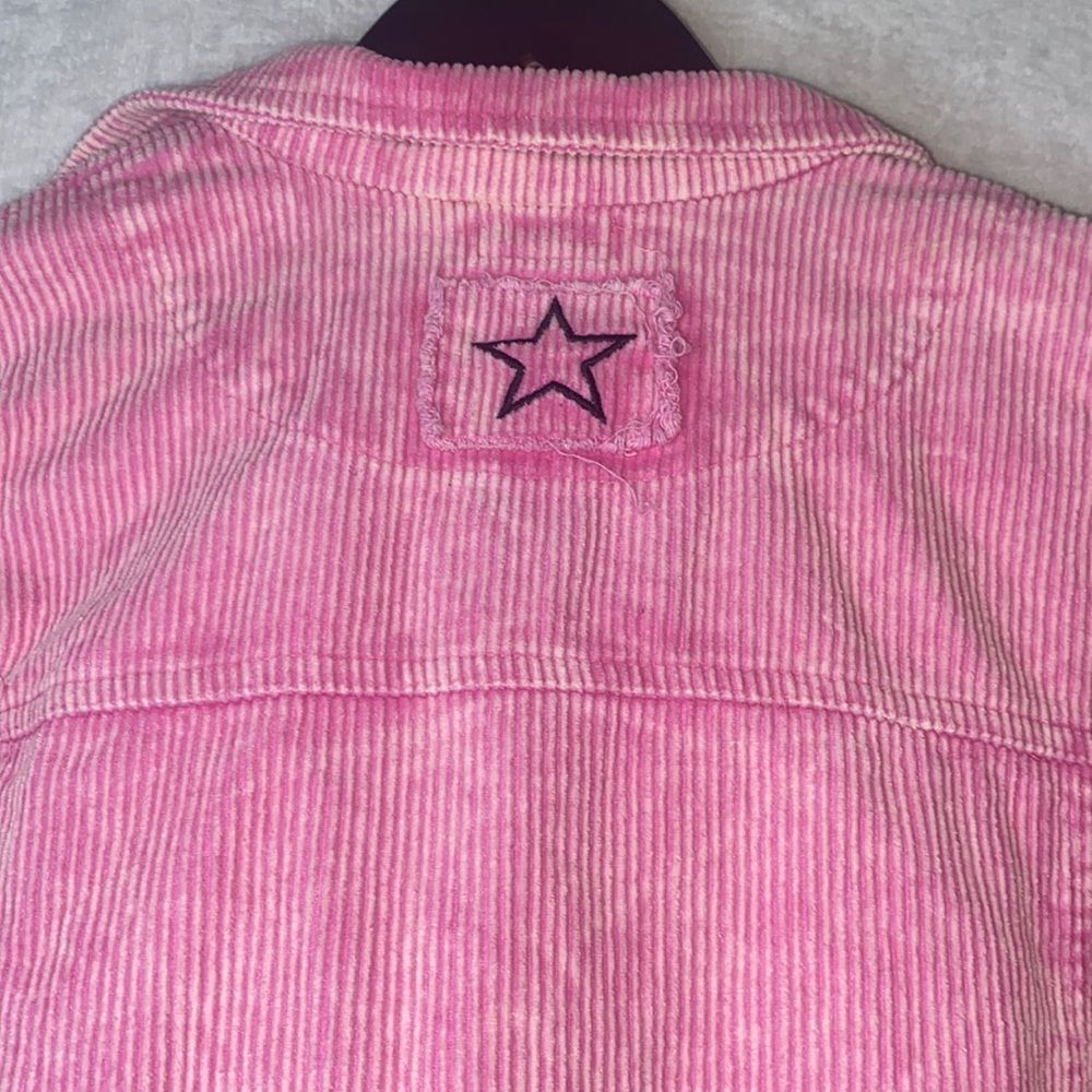 Hot Pink POL Vintage Barbie Pink Corduroy Jacket with Raw Hem Size Small - Picture 11 of 16